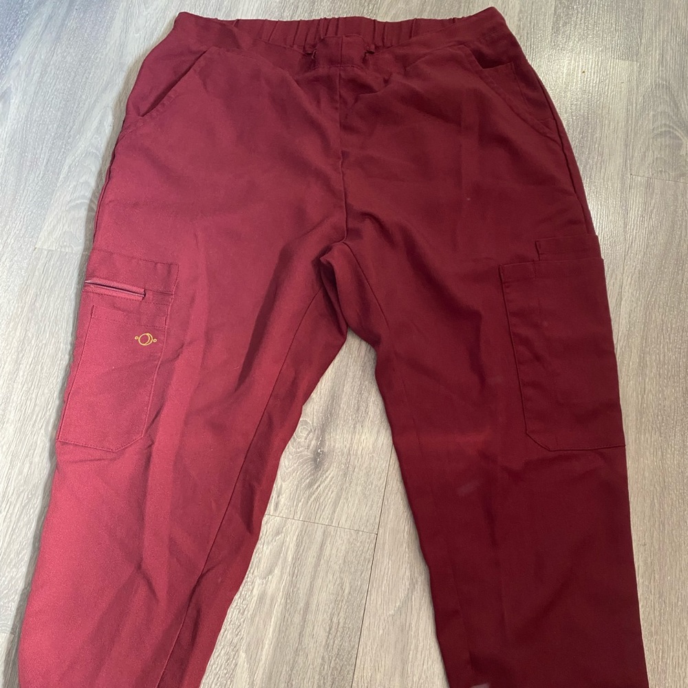 Luna scrubs burgundy joggers